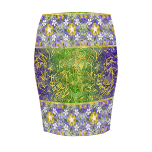 Prosperity Angel : Women All Over Print Elasticated short Waist Pencil Skirt -  Up to 2XL - Free standard shipping