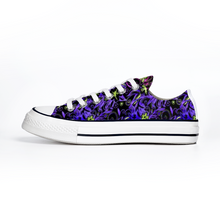 Load image into Gallery viewer, Glowing Flowers : All Star style Unisex Low top Canvas Shoes - Free standard shipping
