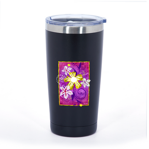 Golden Daisies : Multicolor Stainless Steel Vacuum -insulated large mug without handle  20 oz - Free standard shipping