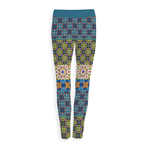 Vassia Sarri creations, Yoga pants, leggings, Byzantium Garden pattern