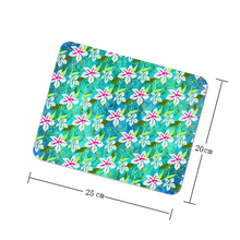 Load image into Gallery viewer, Golden Daisies Turquoise pattern : Square Mouse Pad , Non-Slip Base for Computer 7.9&quot;X9.8&quot; - 25cm x 20cm -  Free standard shipping
