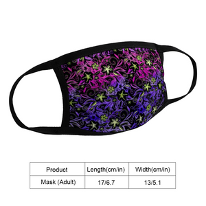 Glowing Flowers : Adult Protection mask - Face Cover - 17cm x 13cm - 6.7" x 5.1" -  Free standard shipping