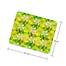 Load image into Gallery viewer, Golden Daisies Green pattern : Square Mouse Pad , Non-Slip Base for Computer 7.9&quot;X9.8&quot; - 25cm x 20cm -  Free standard shipping
