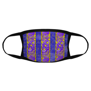 Golden Daisies Purple pattern : Adult Protection mask - Face Cover - 17cm x 13cm - 6.7" x 5.1" -  Free standard shipping