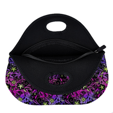 Load image into Gallery viewer, Glowing Flowers : Insulated Lunch Bag 12&quot; x 11&quot; x 6.3&quot;  -  Free standard shipping
