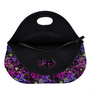 Glowing Flowers : Insulated Lunch Bag 12" x 11" x 6.3"  -  Free standard shipping