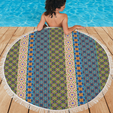 Load image into Gallery viewer, Byzantium Garden - Round picnic or beach  Mat - 150cm x 150cm - 59&#39;&#39; x 59&#39;&#39; -  Free standard shipping
