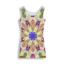 Load image into Gallery viewer, Byzantium Garden : Golden sun edition - Tank Mini stretchy Dress - Polyester - Free standard shipping
