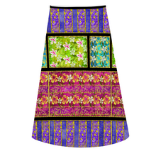 Load image into Gallery viewer, Golden Daisies : A-line Midi Skirt - Polyester stretch fabric - Free standard shipping
