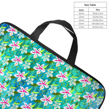 Load image into Gallery viewer, Golden Daisies Turquoise pattern : Briefcase for laptop with handles - 17’’  -  Free standard shipping
