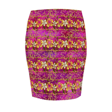 Load image into Gallery viewer, Golden Daisies : Women All Over Print Elasticated short Waist Pencil Skirt -  Up to 2XL - Free standard shipping
