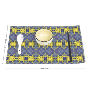 Magic Lotus : Heat Resistant Placemats  - 11.8" x 17.7" -  30cm x 45cm - 4 Sheets Per Set - Free standard shipping