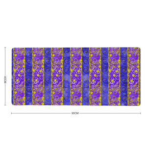 Golden Daisies Purple pattern : Large Rectangular Non-slip Mouse Pad 40cm x 90cm 16" x 35" - Free standard shipping