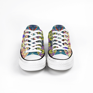 Byzantium Garden : All Star style Unisex Low top Canvas Shoes - Free standard shipping