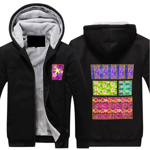 Custom Men's Thick Plush Zippered Hoodie