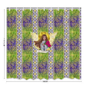 Prosperity Angel : Bath Shower Curtain – 12 different sizes – Free standard shipping