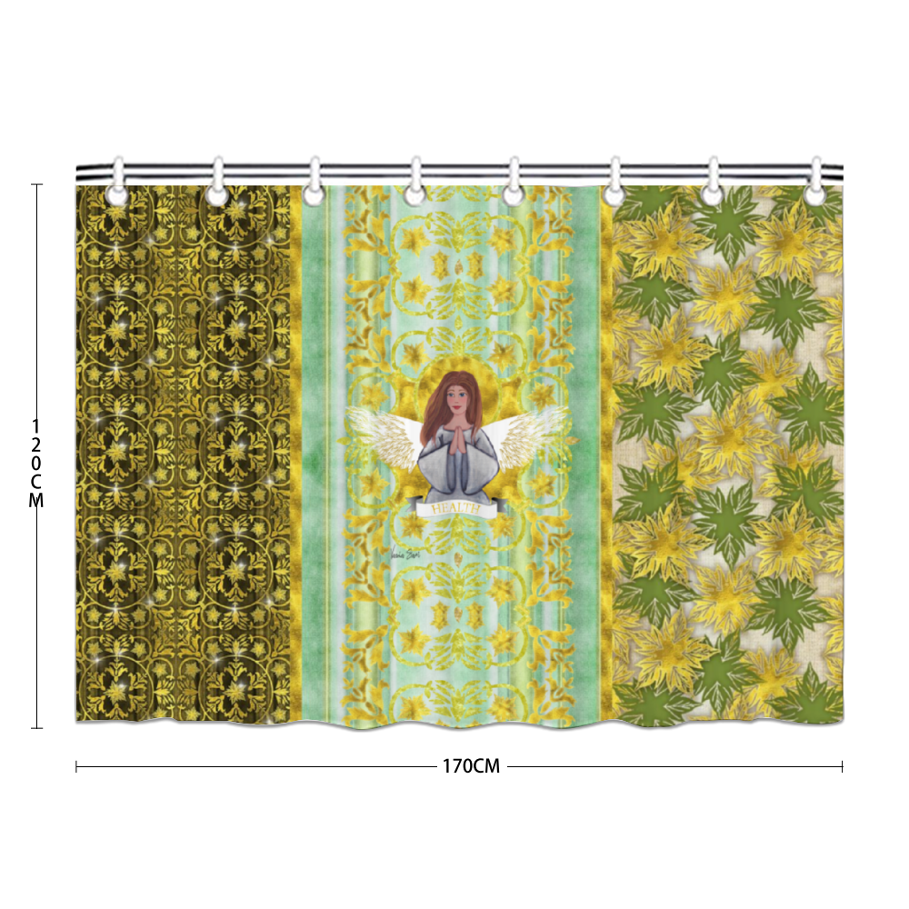 Health Angel : Bath Shower Curtain – 12 different sizes – Free standard shipping