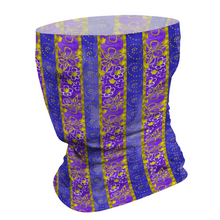 Load image into Gallery viewer, Golden Daisies Purple pattern : Bandana -Face cover,  Multi-Function Headband for Adults - 50cm x 25cm / 19.6&#39;&#39; x 9.8&#39;&#39; - Free standard shipping
