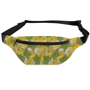 Health Angel - Leaves pattern : Waist bag Banana style - 36cm x 15cm - 14.2'' x 5.9'' -  Free standard shipping