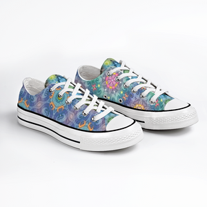 Magic Stardust : All Star style Unisex Low top Canvas Shoes - Free standard shipping