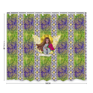 Prosperity Angel : Bath Shower Curtain – 12 different sizes – Free standard shipping