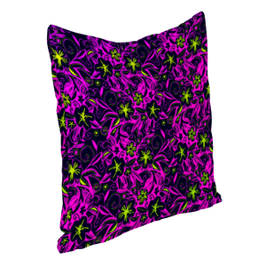 Glowing Flowers - Lolitta Punk pattern :  Square Cotton pillow case - Double side printing - Multi sizes - Free standard shipping