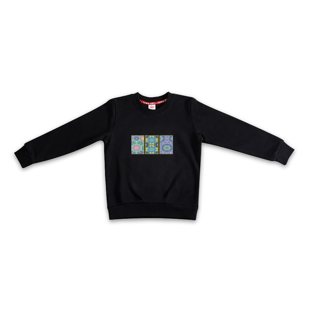 Magic Stardust : Black Long Sleeve Cotton Sweatshirt for kids – 90% Cotton – Free standard shipping