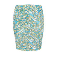 Load image into Gallery viewer, Angelic Feathers : Women All Over Print Elasticated short Waist Pencil Skirt -  Up to 2XL - Free standard shipping
