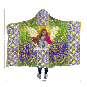 Prosperity Angel : Cloak  Hooded Blanket,  Polar Fleece-  3 Sizes: 40"x50,  50"x60",  60"x80"  - Free standard shipping