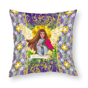 Prosperity Angel :  Square Cotton pillow case - Double side printing - Multi sizes - Free standard shipping