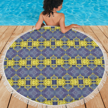 Load image into Gallery viewer, Magic Lotus: Round picnic or beach  Mat - 150cm x 150cm - 59&#39;&#39; x 59&#39;&#39; -  Free standard shipping
