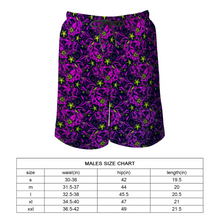 Load image into Gallery viewer, Glowing Flowers : Men&#39;s Quick Dry Swim Beach Shorts – Elastic waist – Polyester – Free standard shipping
