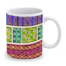 Load image into Gallery viewer, Golden daisies mixed pattern : Classic mug - 11oz: 3.8” h x 3.2” diameter -  Free standard shipping
