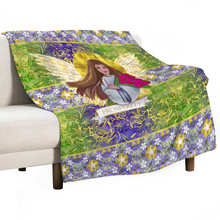 Load image into Gallery viewer, Prosperity Angel : Thin Flannel Blanket - single sided print – 4 Sizes 60’’x80, 60’’x50, 40’’x50, 40’’x30  - Free standard shipping
