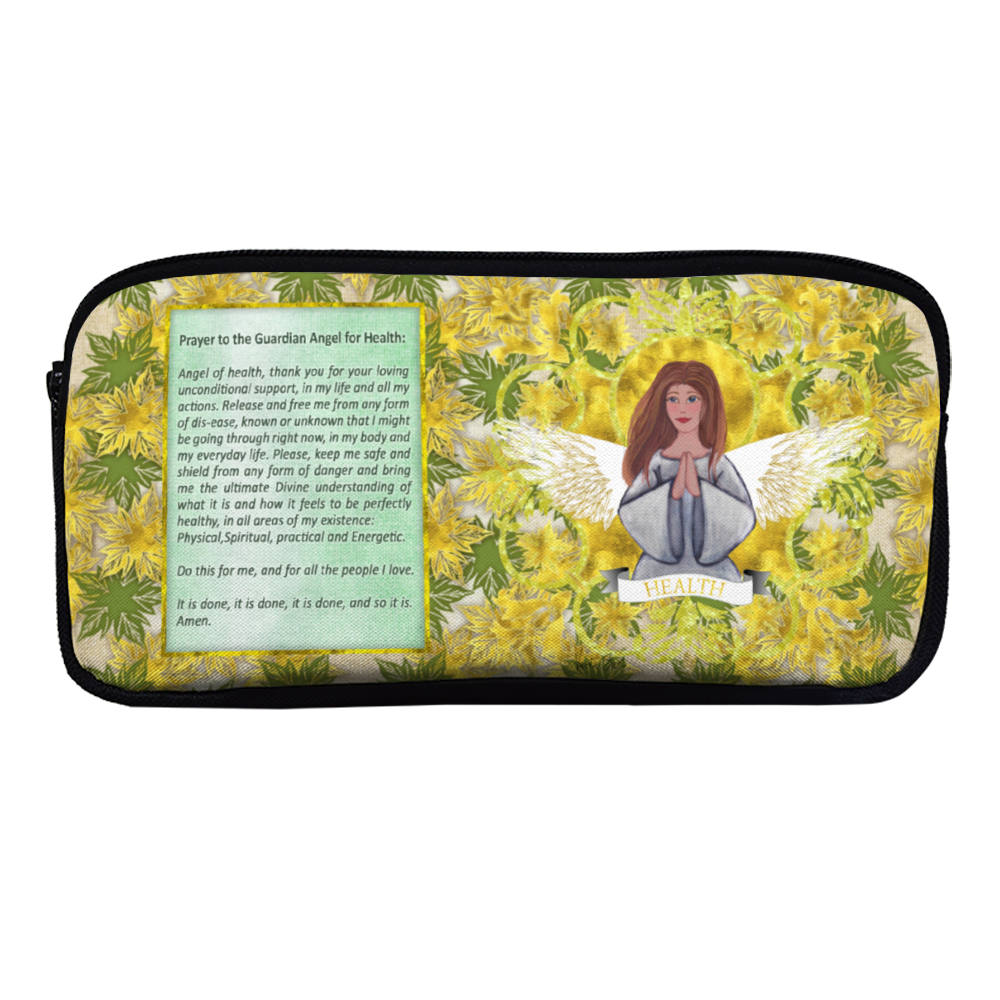 Health Angel - with Prayer : Pencil Case - 22cm x 12cm x 5cm - 8.7