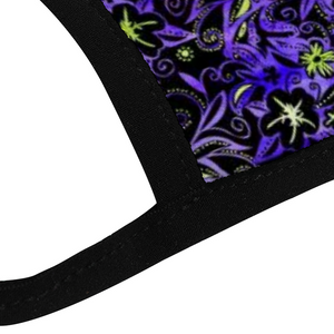 Glowing Flowers : Adult Protection mask - Face Cover - 17cm x 13cm - 6.7" x 5.1" -  Free standard shipping