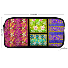 Load image into Gallery viewer, Golden Daisies mixed pattern : Pencil Case - 22cm x 12cm x 5cm - 8.7&quot; x 4.7&quot; x 2&quot;- holds up to 60 pencils - Free standard shipping
