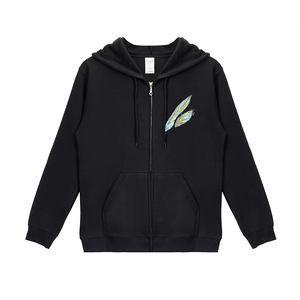 Angelic Feathers : Unisex Zippered Hoodie Cotton (50%)- Black or White -  Gildan 88600 - XS to 2XL