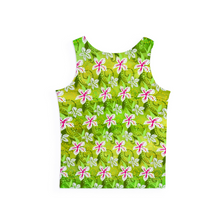 Load image into Gallery viewer, Golden Daisies - Green pattern : Stretchy tank top -Small to 5XL - Free standard shipping
