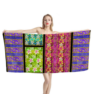 Golden Daisies - Mixed pattern: Large body towel for Bath and the sea - 35'' x 59'' -  90cm x 150cm  - Free standard shipping