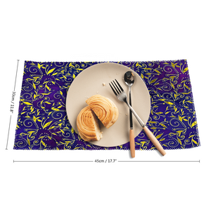 Nightfall Celebration : Heat Resistant Placemats  - 11.8" x 17.7" -  30cm x 45cm - 4 Sheets Per Set - Free standard shipping