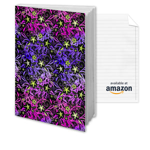 Glowing Flowers : Notebook 100p Crème lined pages – hardcover or paperback - Available on Amazon