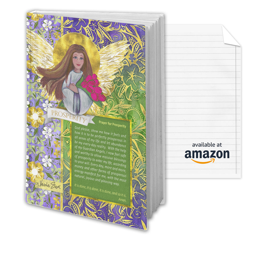 Prosperity Angel :Notebook 100p Crème lined pages – hardcover or paperback - Available on Amazon