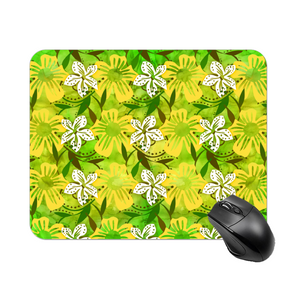 Golden Daisies Green pattern : Square Mouse Pad , Non-Slip Base for Computer 7.9"X9.8" - 25cm x 20cm -  Free standard shipping