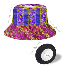 Load image into Gallery viewer, Golden Daisies Purple Magenta pattern : Bucket hat - Free standard shipping
