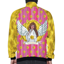 Load image into Gallery viewer, Good Fortune Angel : Slim Fit Thin Japanese Terry Baseball Jacket - Black or White - Small up to 4XL - Free standard shipping
