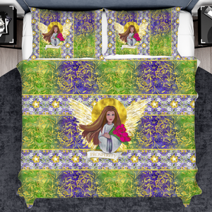 Prosperity Angel : 3 piece set bedding covers - Single  to extra large double size (choose among 8 sizes)  2x Pillowcases & 1x Quilt Cover – Free standard shipping