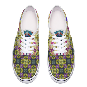 Byzantium Garden : Casual Lace up Canvas shoes with rubber sole - Free standard shipping