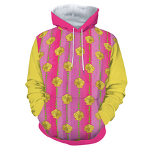 Load image into Gallery viewer, Good Fortune Angel : Sweater hoodie with pocket allover print -Magenta Pattern - Small Up to 7XL - Free standard shipping
