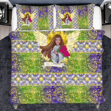 Load image into Gallery viewer, Prosperity Angel : 3 piece set bedding covers - Single  to extra large double size (choose among 8 sizes)  2x Pillowcases &amp; 1x Quilt Cover – Free standard shipping
